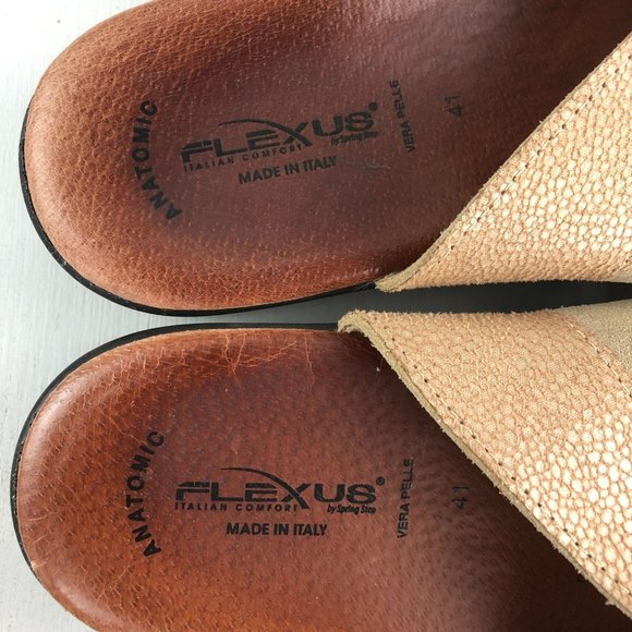 FLEXUS by Spring Step Women's 41 (US 9.5-10) Quasida Beige Suede Leather Sandals - Picture 12 of 15